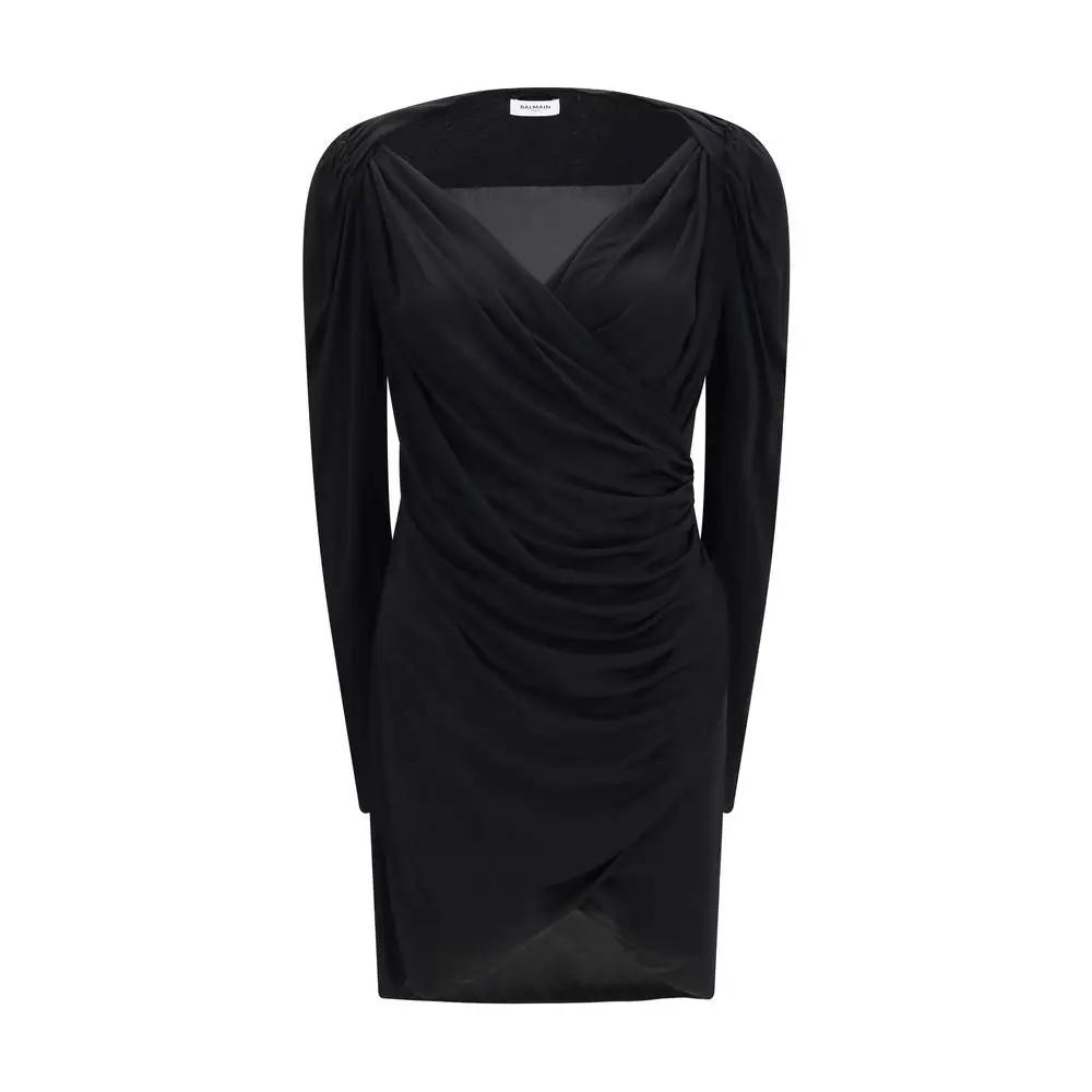 Balmain Sample Sale | Balmain Black Viscose Casual Dress - | Designer outlet