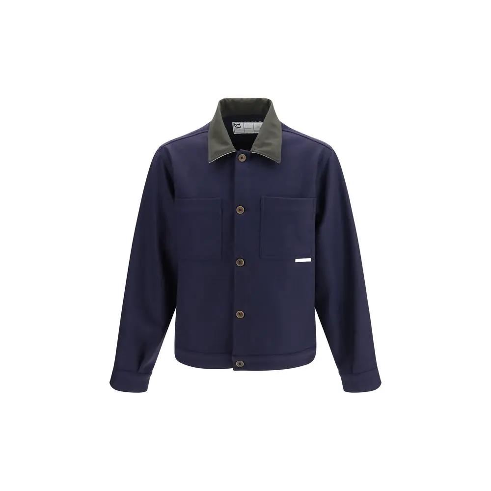 GR10K Sample Sale | GR10K Blue Wool Oves Aries Jacket - | Designer outlet