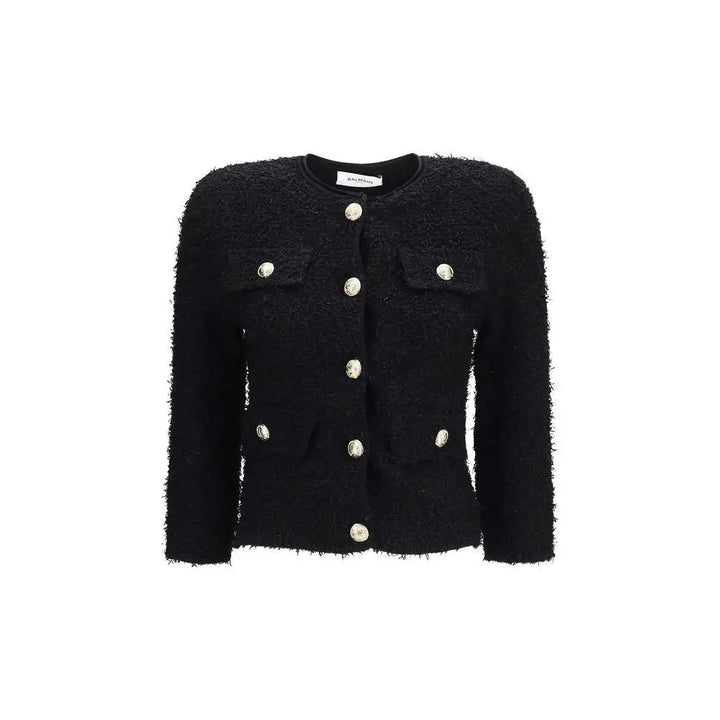 Balmain Sample Sale | Balmain Black Viscose Shell Jacket - | Designer outlet