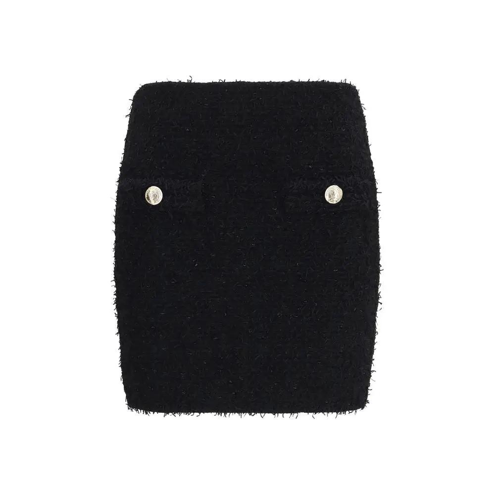 Balmain Sample Sale | Balmain Black Viscose Mini Skirt - | Designer outlet