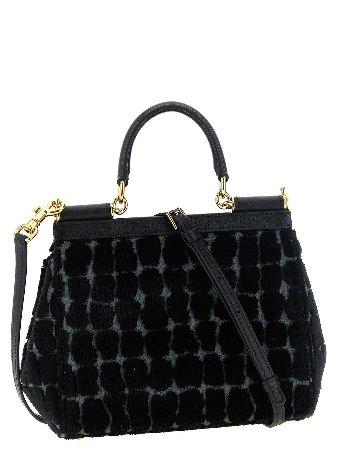 Dolce &amp; Gabbana Sample Sale | Dolce &amp; Gabbana Black Cotton Handbag - | Designer outlet