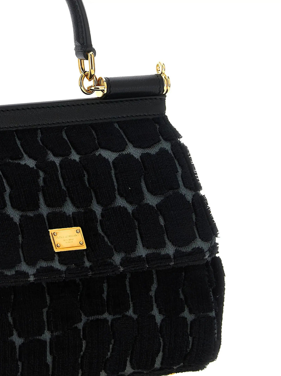 Dolce &amp; Gabbana Sample Sale | Dolce &amp; Gabbana Black Cotton Handbag - | Designer outlet