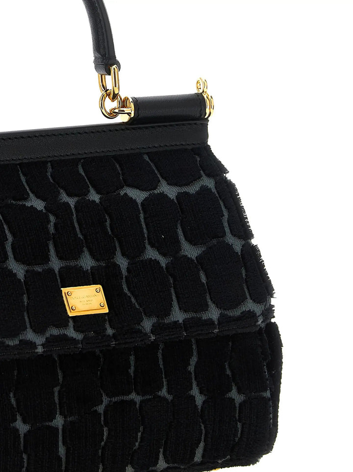 Dolce &amp; Gabbana Sample Sale | Dolce &amp; Gabbana Black Cotton Handbag - | Designer outlet