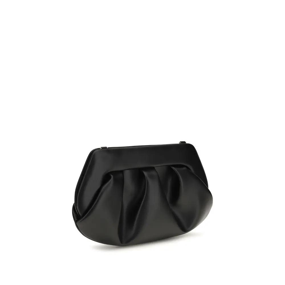 THEMOIRè Sample Sale | THEMOIRè Black Recycled Leather Shoulder Bag - | Designer outlet