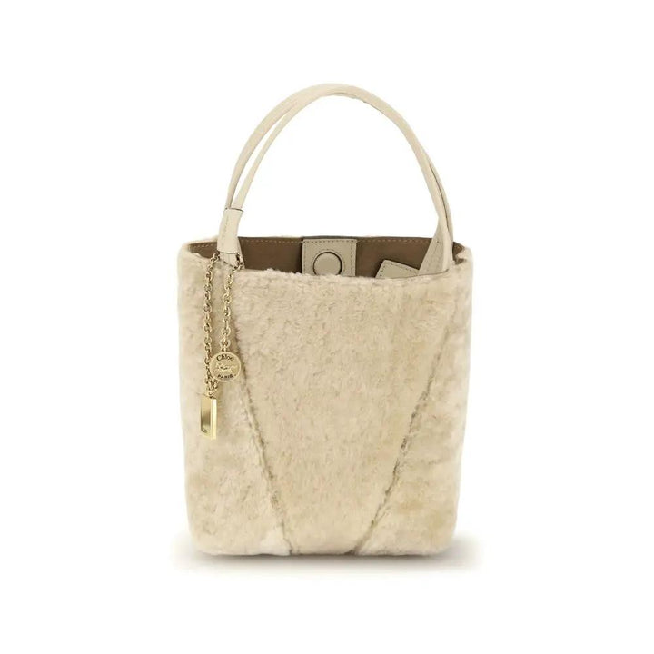 Chloé Sample Sale | Chloé Beige Calf Leather Bos Taurus Shoulder Bag - | Designer outlet