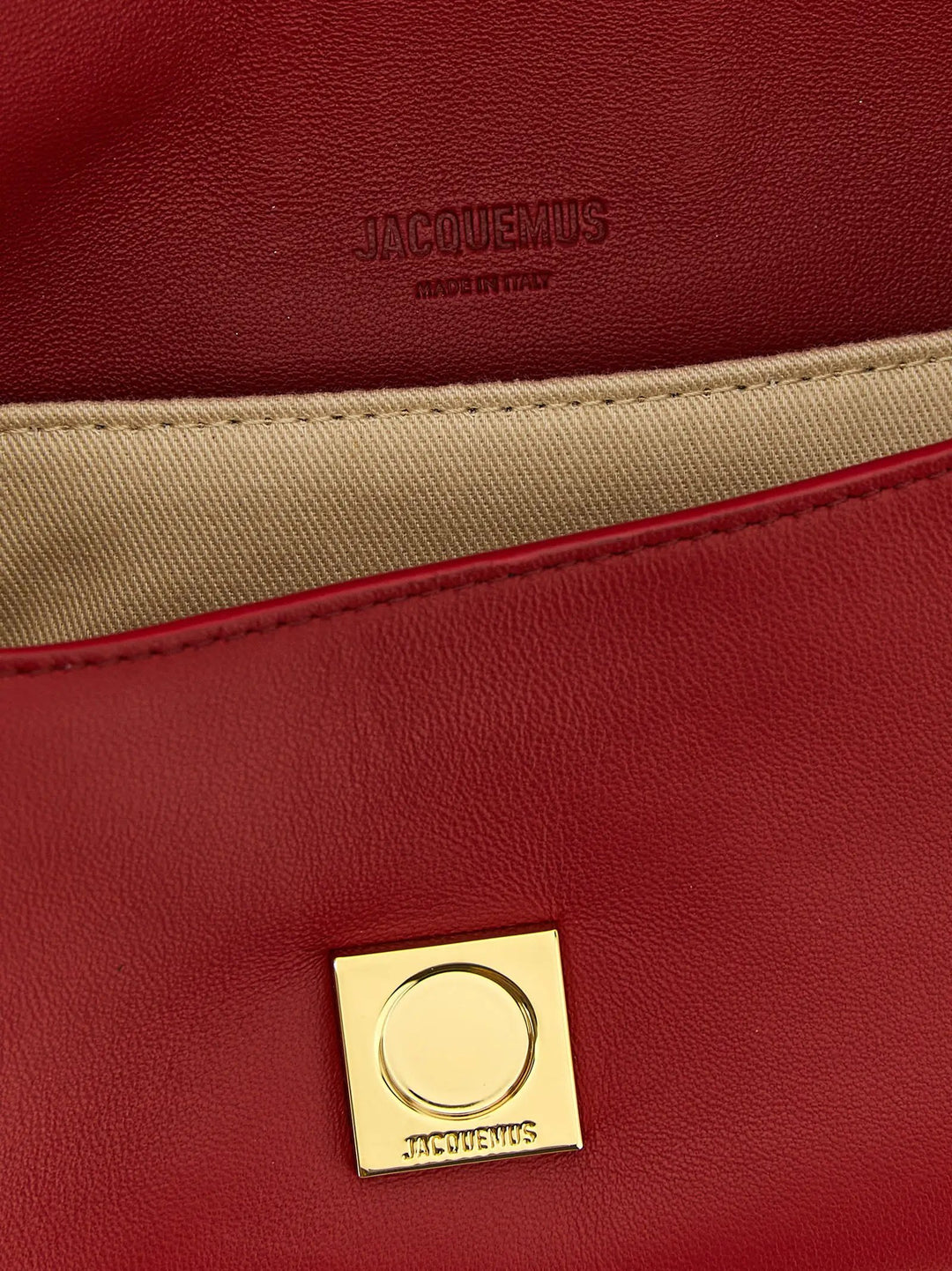 Jacquemus Sample Sale | Jacquemus Red Lamb Leather Shoulder Bag - | Designer outlet