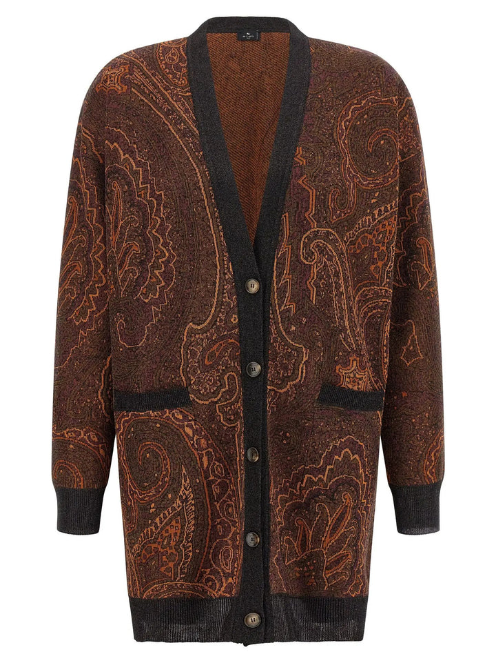 Etro Sample Sale | Etro Brown Viscose Cardigan - | Designer outlet
