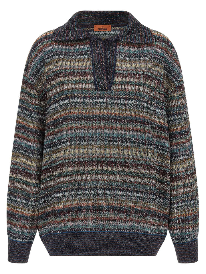 Missoni Sample Sale | Missoni Multicolor Viscose Polo Shirt - | Designer outlet