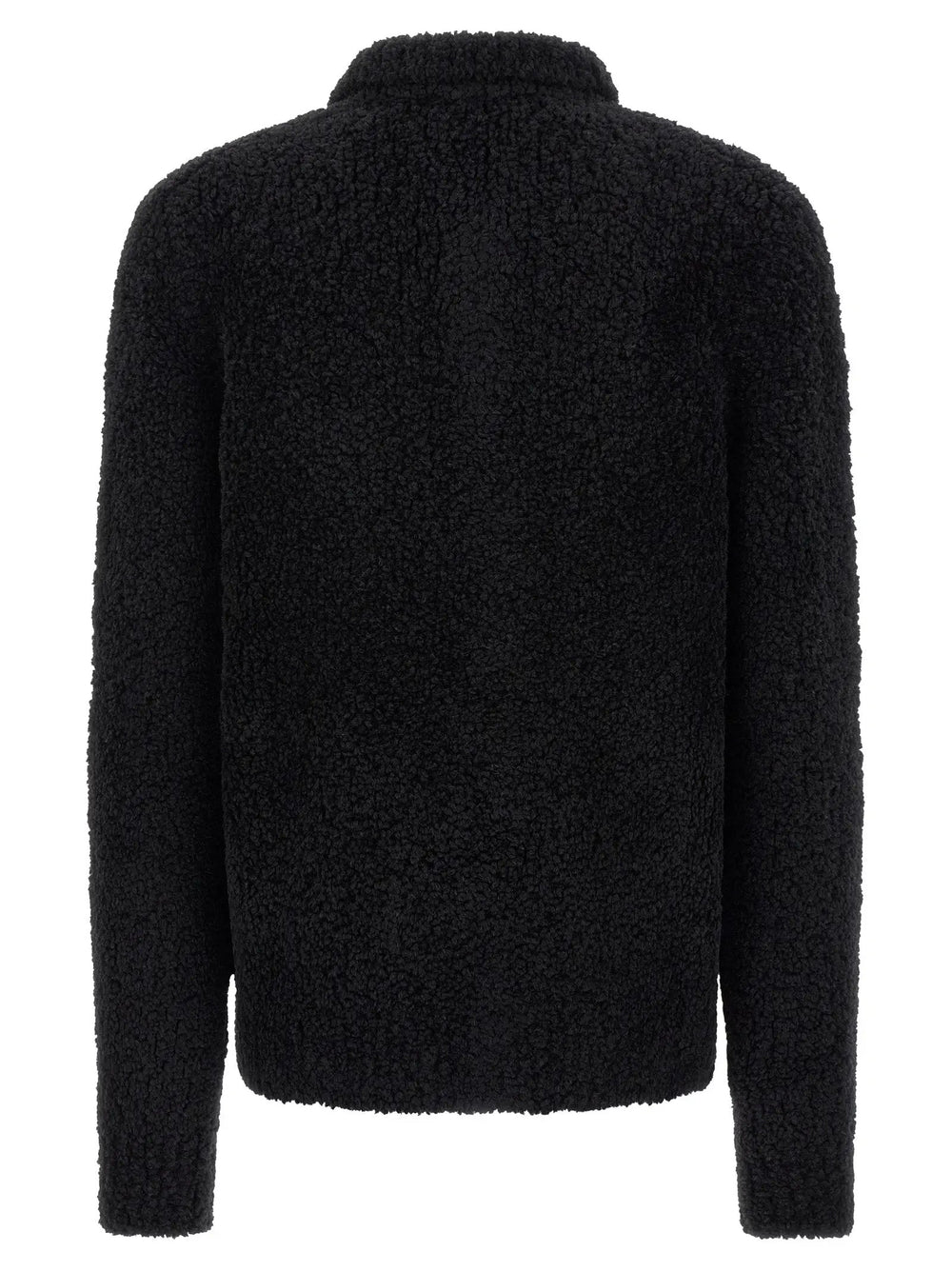 Dolce & Gabbana Sample Sale | Dolce & Gabbana Black Alpaca Leather Cardigan - | Designer outlet