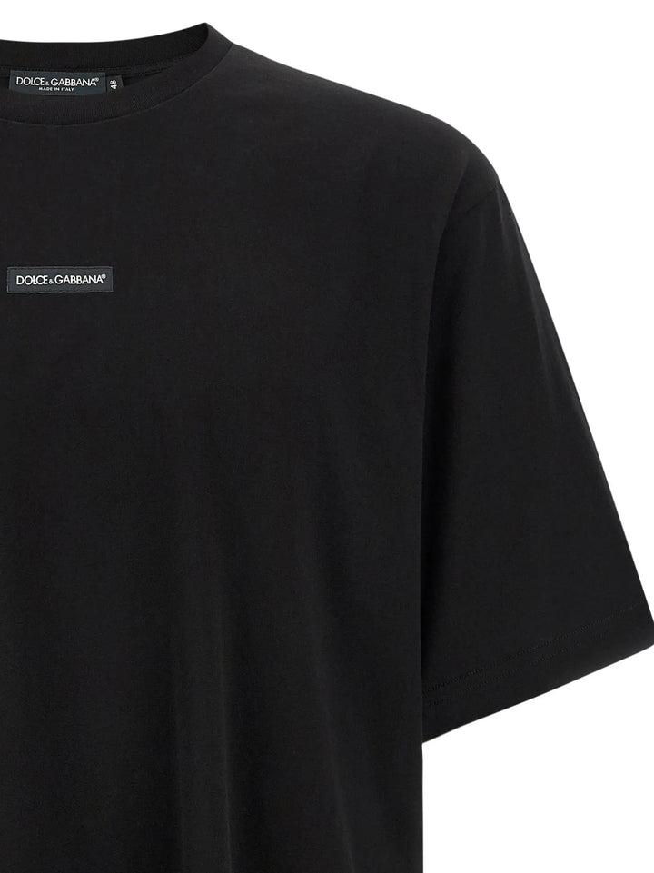 Dolce &amp; Gabbana Sample Sale | Dolce &amp; Gabbana Black Cotton T-Shirt - | Designer outlet