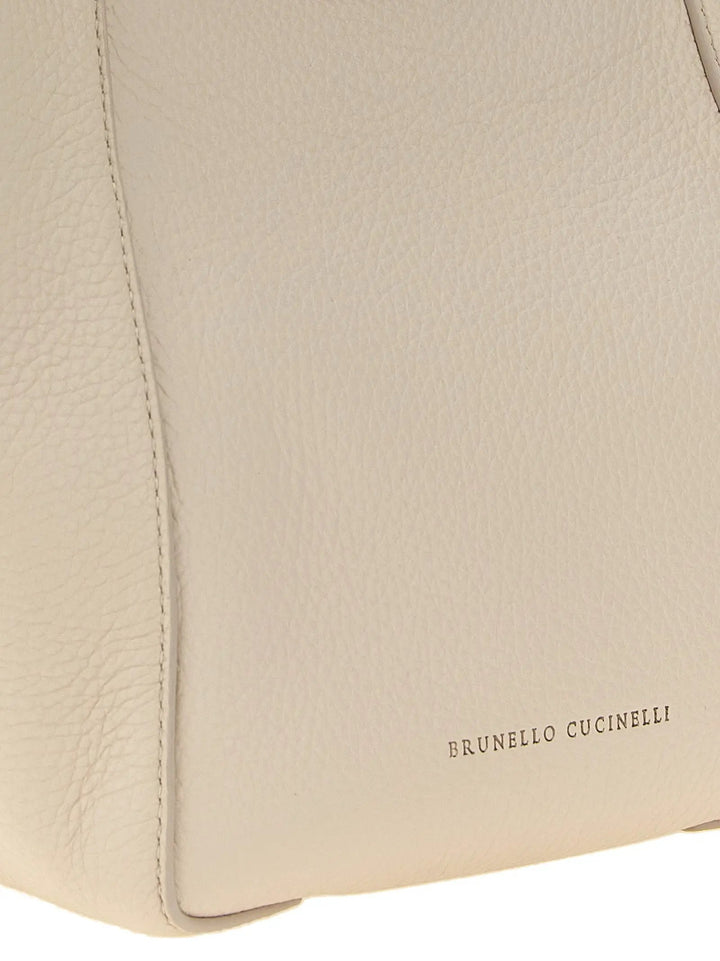 Brunello Cucinelli Sample Sale | Brunello Cucinelli Beige Nubuc Leather Handbag - | Designer outlet