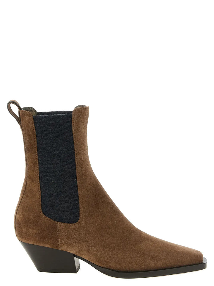 Brunello Cucinelli Sample Sale | Brunello Cucinelli Brown Calfskin Chelsea Boots - | Designer outlet