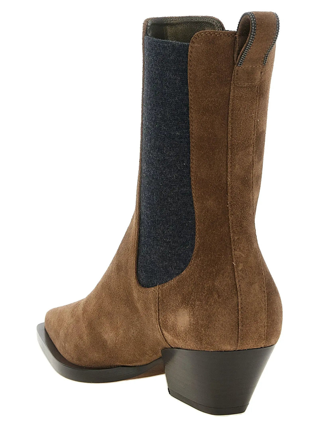 Brunello Cucinelli Sample Sale | Brunello Cucinelli Brown Calfskin Chelsea Boots - | Designer outlet