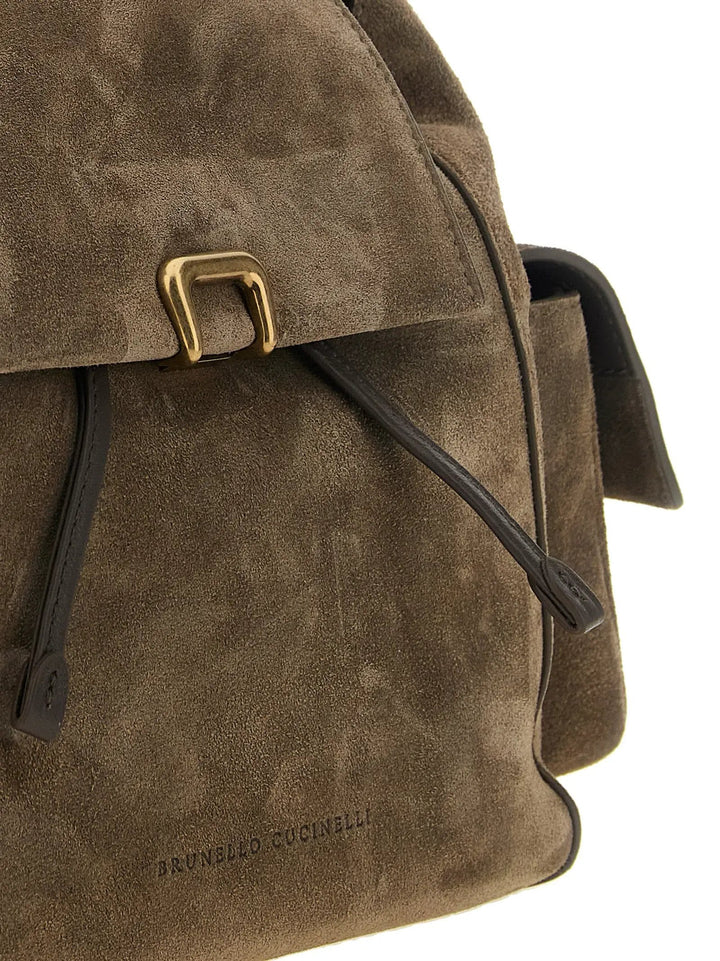 Brunello Cucinelli Sample Sale | Brunello Cucinelli Brown Calfskin Backpack - | Designer outlet
