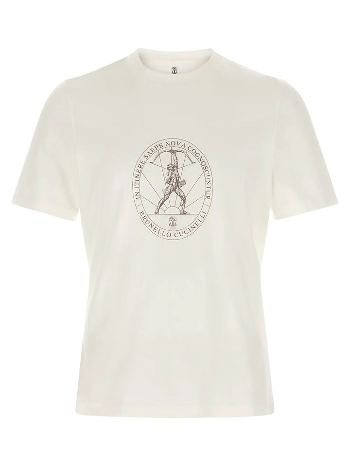Brunello Cucinelli Sample Sale | Brunello Cucinelli White Cotton T-Shirt - | Designer outlet
