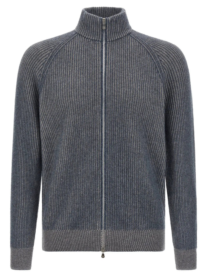 Brunello Cucinelli Sample Sale | Brunello Cucinelli Blue Cashmere Cardigan - | Designer outlet