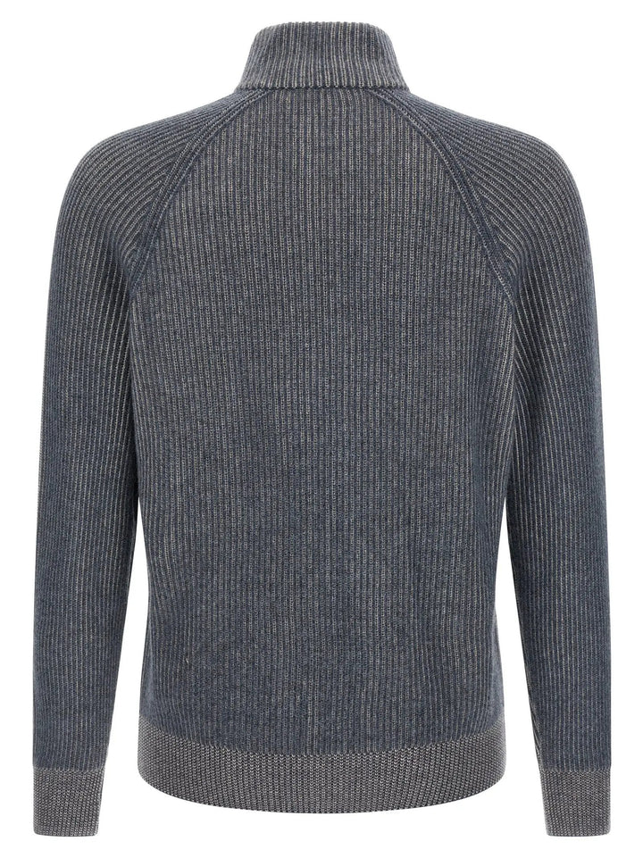 Brunello Cucinelli Sample Sale | Brunello Cucinelli Blue Cashmere Cardigan - | Designer outlet