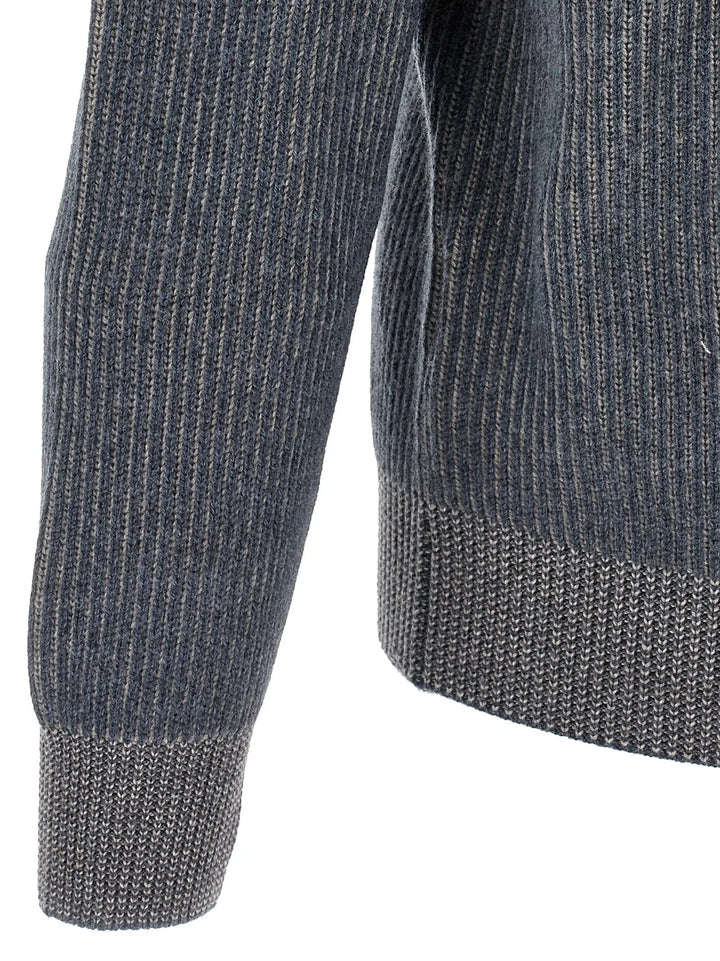 Brunello Cucinelli Sample Sale | Brunello Cucinelli Blue Cashmere Cardigan - | Designer outlet