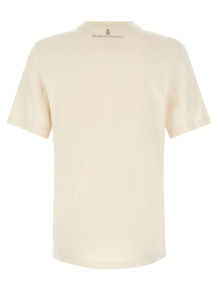 Brunello Cucinelli Sample Sale | Brunello Cucinelli White Cotton T-Shirt - | Designer outlet