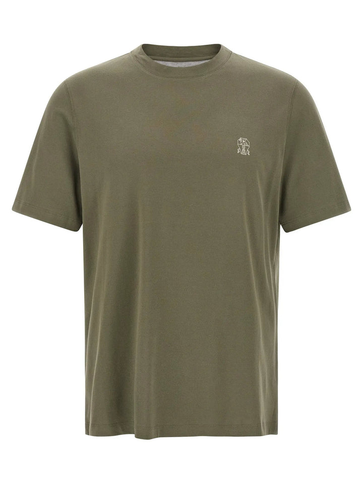 Brunello Cucinelli Sample Sale | Brunello Cucinelli Bicolor Cotton T-Shirt - | Designer outlet