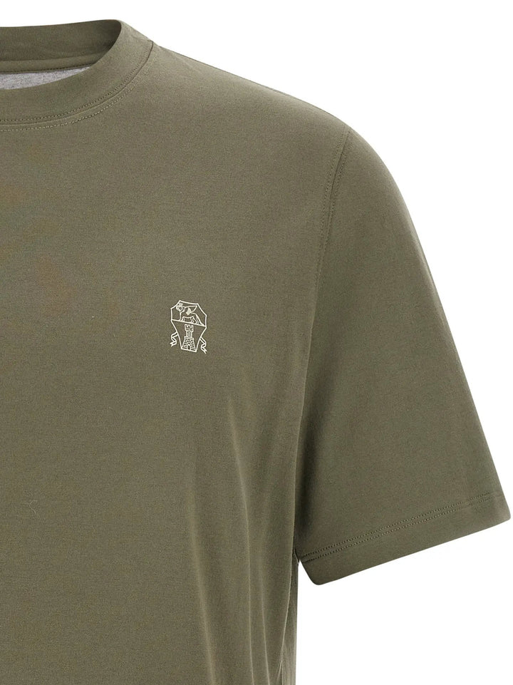 Brunello Cucinelli Sample Sale | Brunello Cucinelli Bicolor Cotton T-Shirt - | Designer outlet