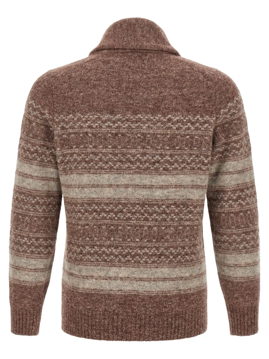 Brunello Cucinelli Sample Sale | Brunello Cucinelli Brown Alpaca Leather Cardigan - | Designer outlet