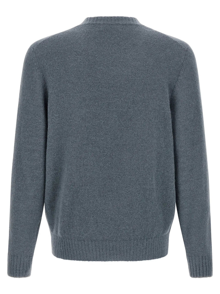 Brunello Cucinelli Sample Sale | Brunello Cucinelli Blue Alpaca Leather Cardigan - | Designer outlet