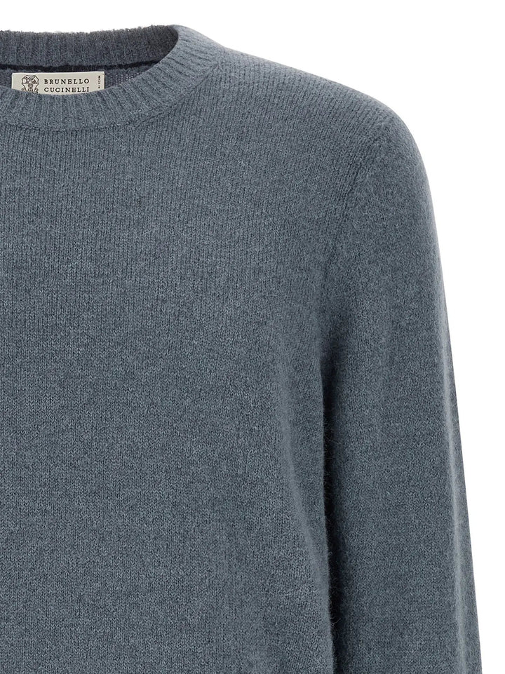 Brunello Cucinelli Sample Sale | Brunello Cucinelli Blue Alpaca Leather Cardigan - | Designer outlet