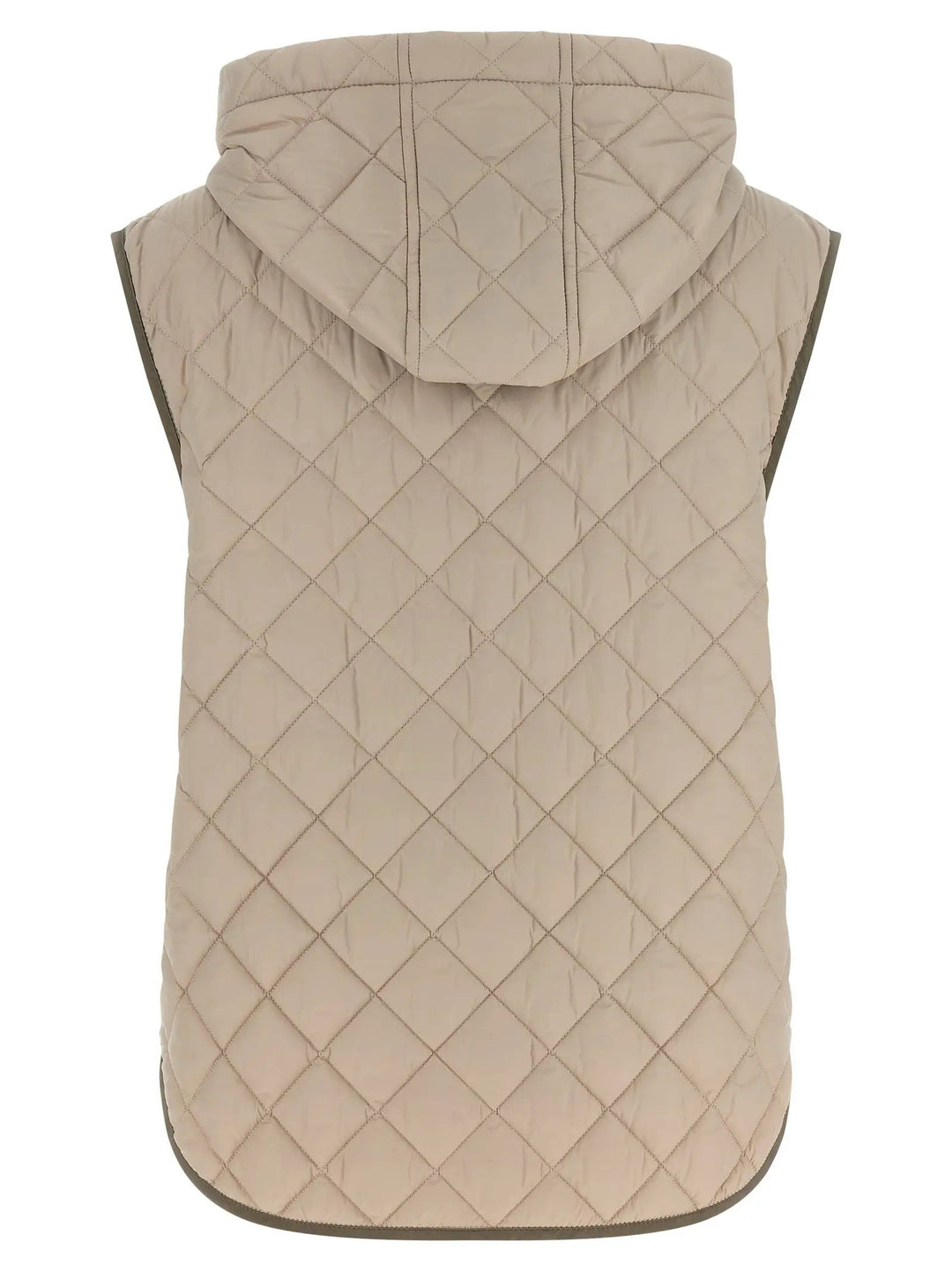 Brunello Cucinelli Sample Sale | Brunello Cucinelli Beige Polyamide Sleeveless Jacket - | Designer outlet