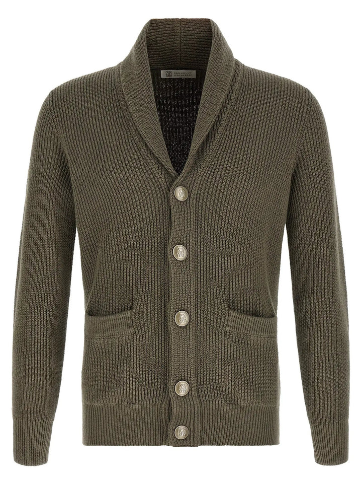 Brunello Cucinelli Sample Sale | Brunello Cucinelli Bicolor Cotton Cardigan - | Designer outlet