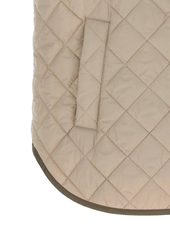 Brunello Cucinelli Sample Sale | Brunello Cucinelli Beige Polyamide Sleeveless Jacket - | Designer outlet