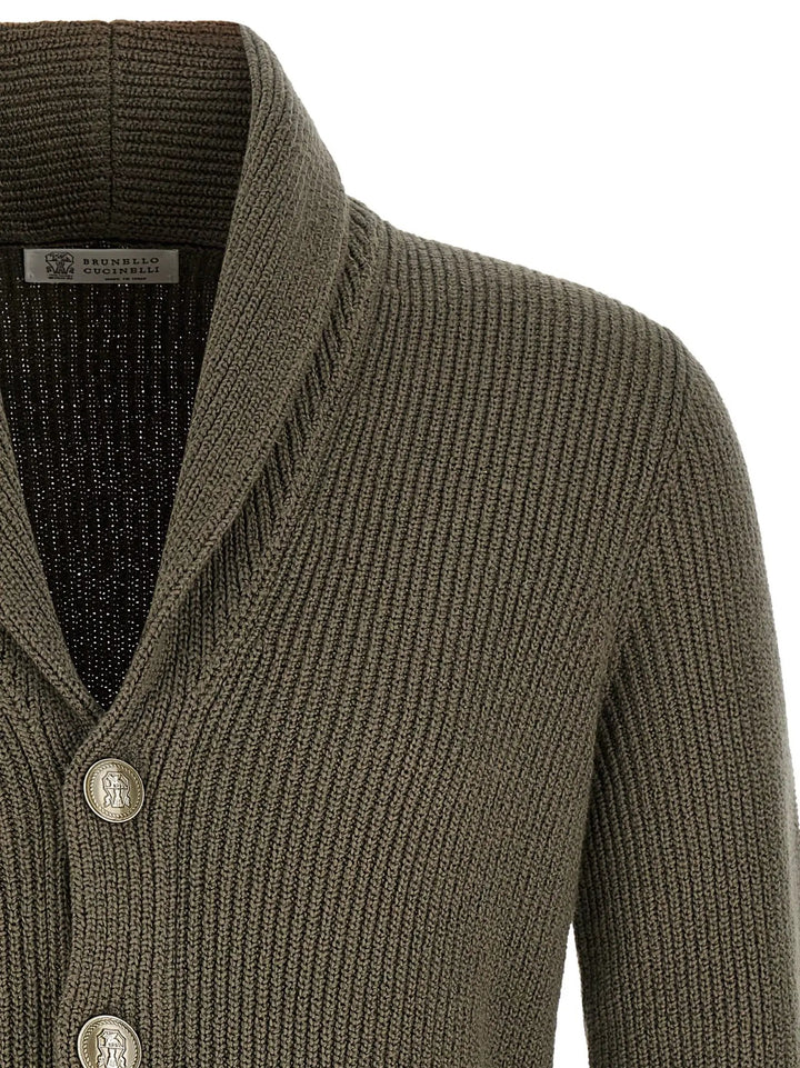 Brunello Cucinelli Sample Sale | Brunello Cucinelli Bicolor Cotton Cardigan - | Designer outlet