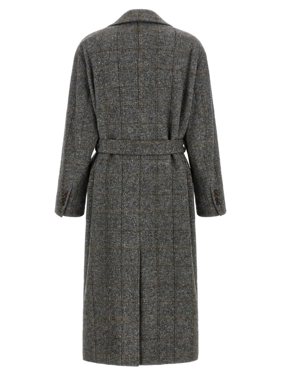 Brunello Cucinelli Sample Sale | Brunello Cucinelli Gray Alpaca Leather Coat - | Designer outlet