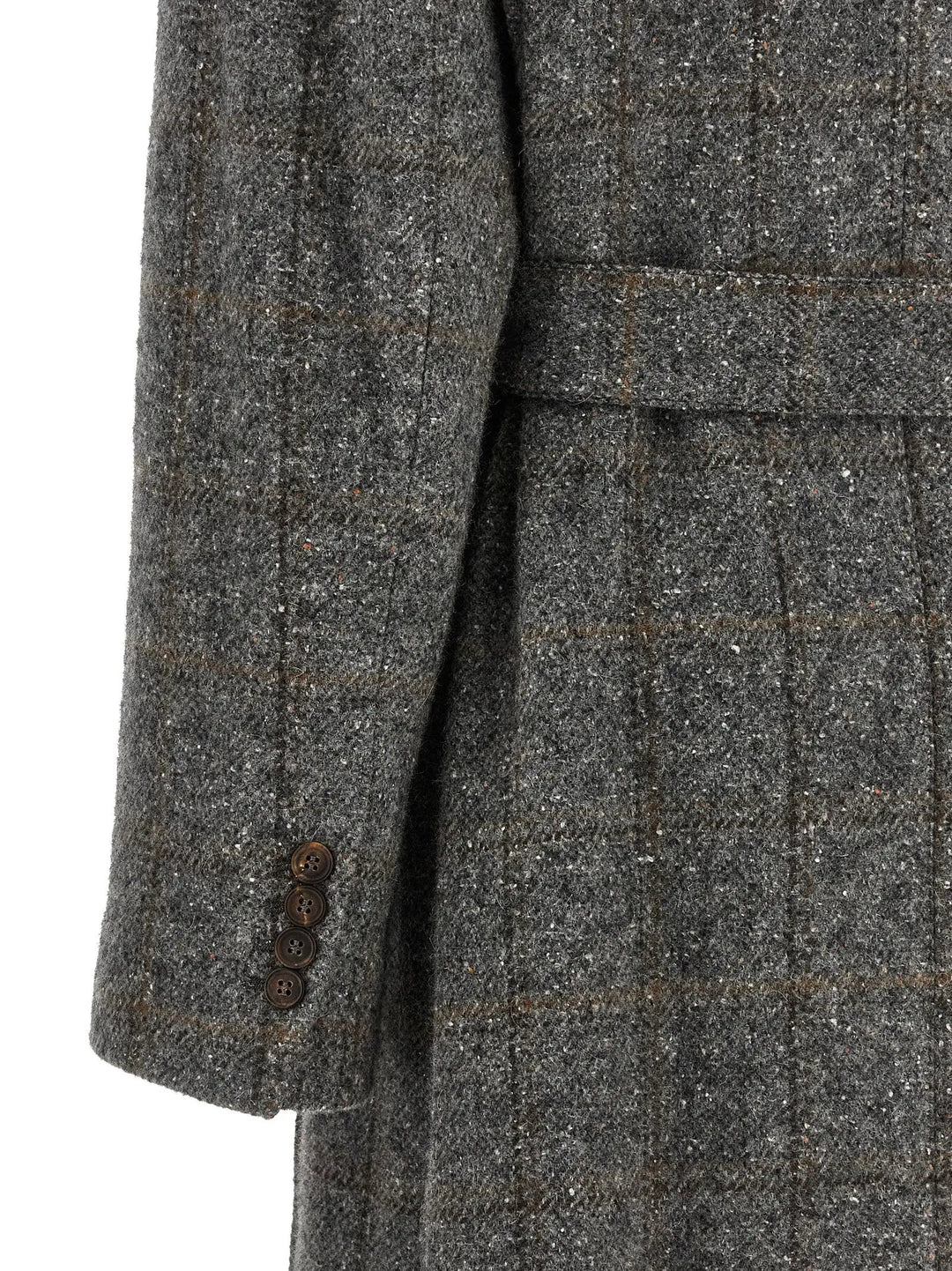 Brunello Cucinelli Sample Sale | Brunello Cucinelli Gray Alpaca Leather Coat - | Designer outlet