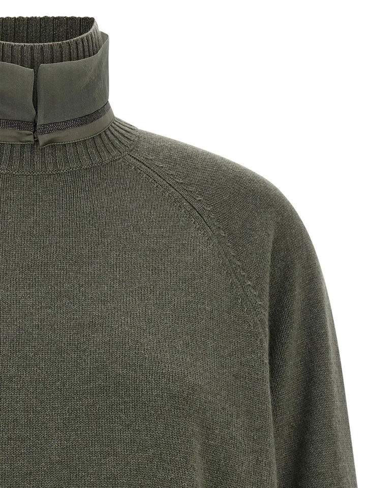 Brunello Cucinelli Sample Sale | Brunello Cucinelli Bicolor Cashmere Cardigan - | Designer outlet