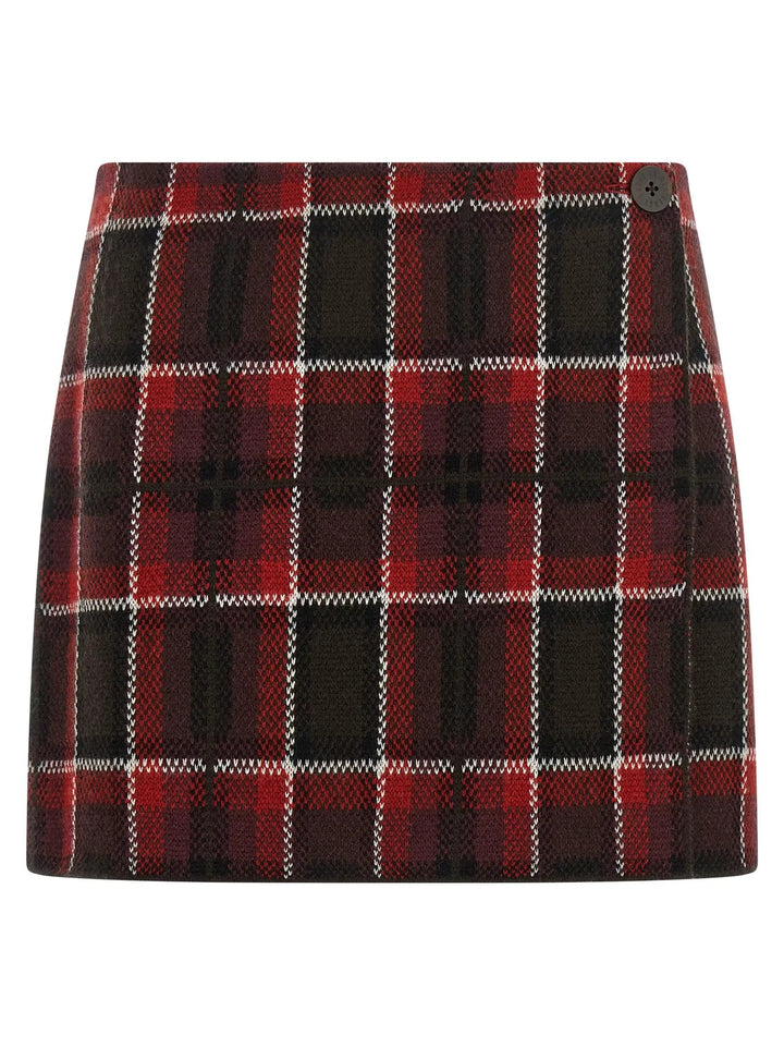 Guest in Residence Sample Sale | Guest in Residence Red Wool Long Skirt - | Designer outlet