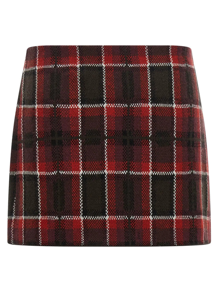 Guest in Residence Sample Sale | Guest in Residence Red Wool Long Skirt - | Designer outlet