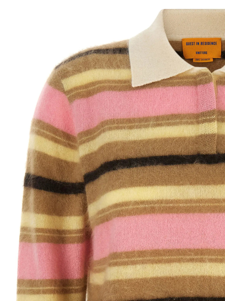 Guest in Residence Sample Sale | Guest in Residence Multicolor Cashmere Polo Shirt - | Designer outlet
