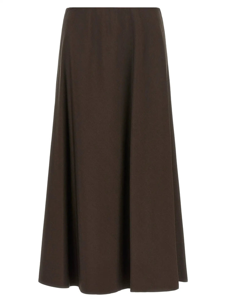 Brunello Cucinelli Sample Sale | Brunello Cucinelli Brown Virgin Wool Midi Skirt - | Designer outlet
