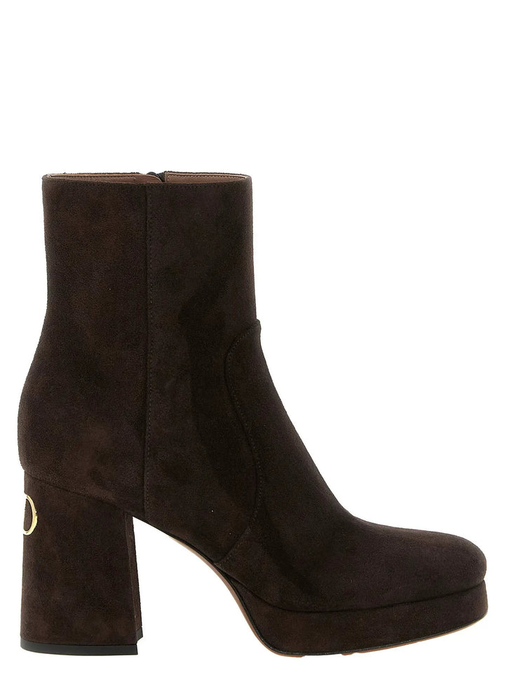Valentino Garavani Sample Sale | Valentino Garavani Brown Calfskin Ankle Boots - | Designer outlet