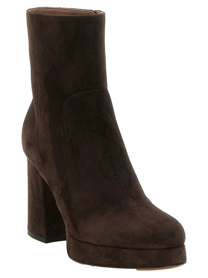 Valentino Garavani Sample Sale | Valentino Garavani Brown Calfskin Ankle Boots - | Designer outlet