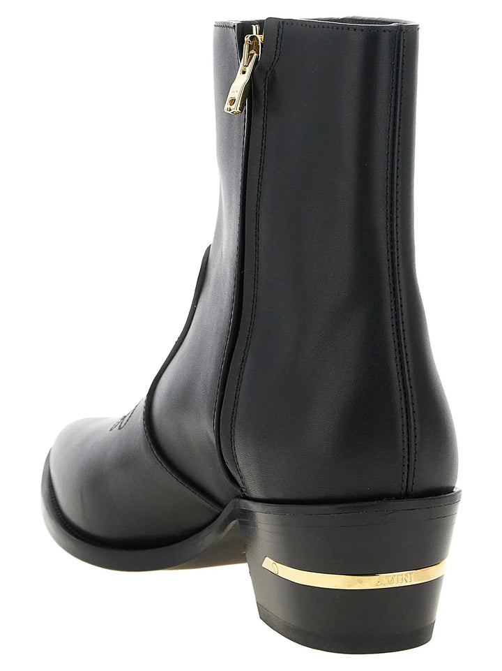 Amiri Sample Sale | Amiri Black Calfskin Ankle Boots - | Designer outlet