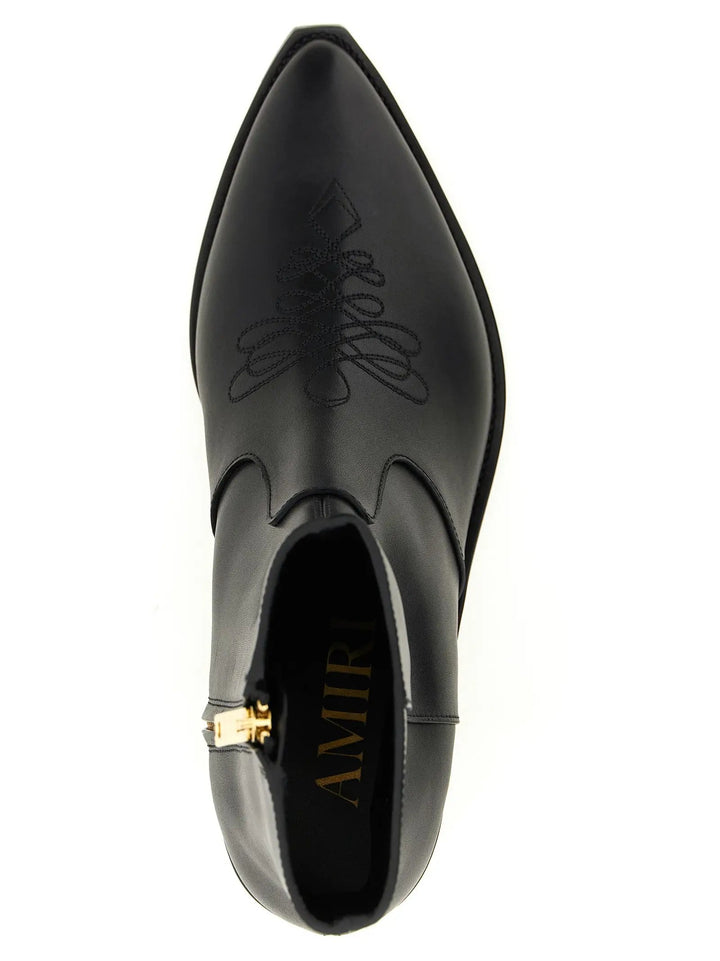 Amiri Sample Sale | Amiri Black Calfskin Ankle Boots - | Designer outlet