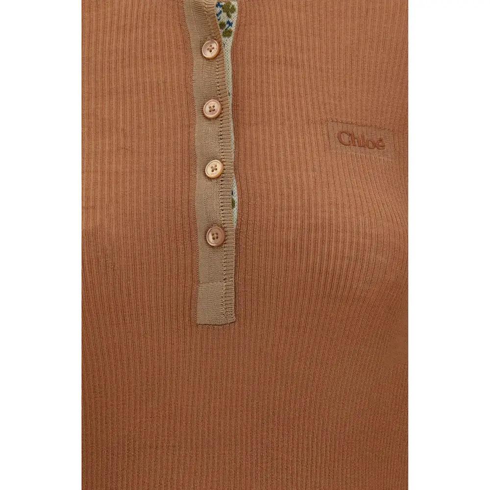 Chloé Sample Sale | Chloé Beige Wool Oves Aries Shirt - | Designer outlet