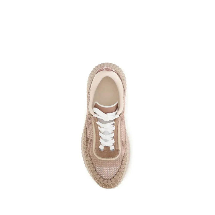 Chloé Sample Sale | Chloé Beige Nylon Athletic Sneakers - | Designer outlet