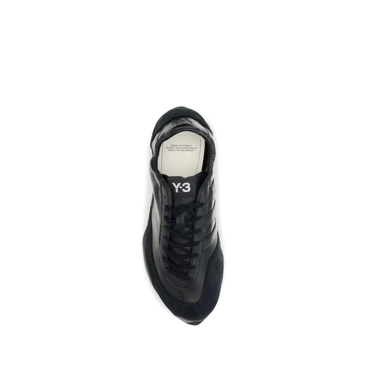 Y-3 Sample Sale | Y-3 Black Calf Leather Bos Taurus Athletic Sneakers - | Designer outlet