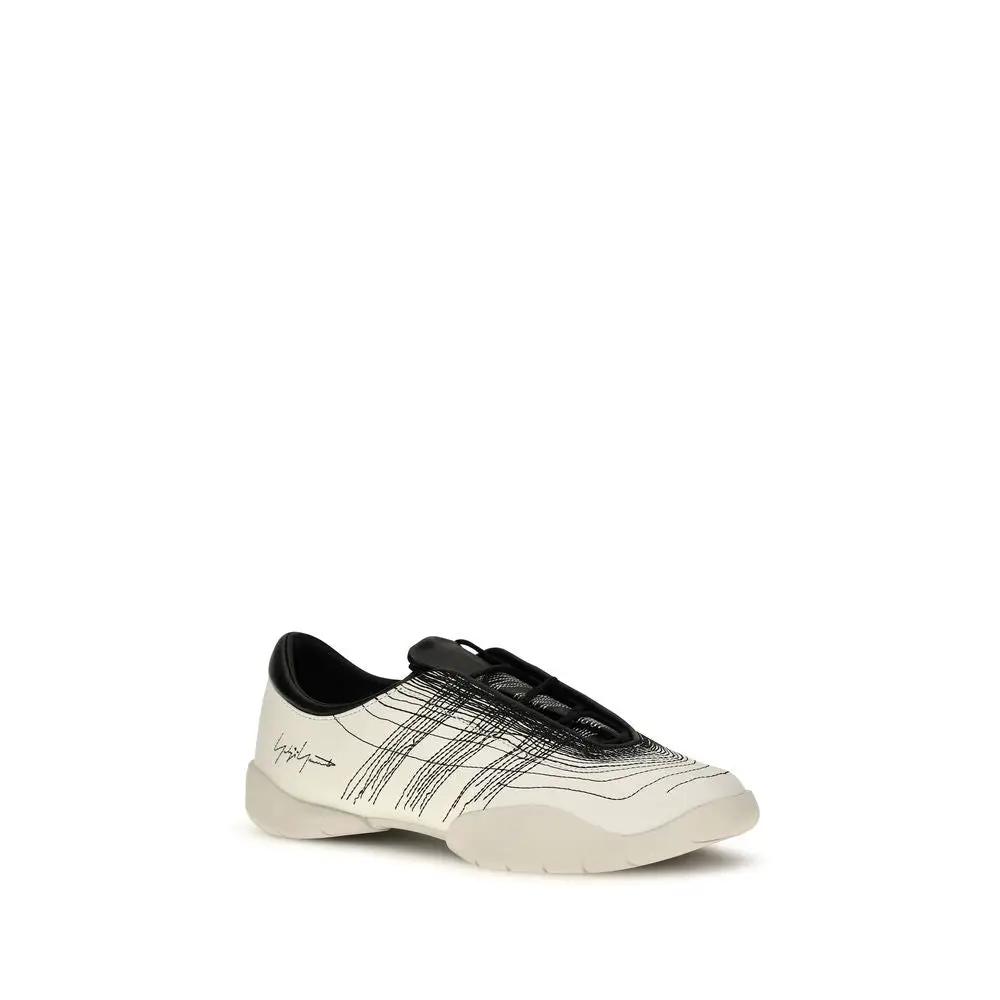 Y-3 Sample Sale | Y-3 Beige Calf Leather Bos Taurus Sneakers - | Designer outlet