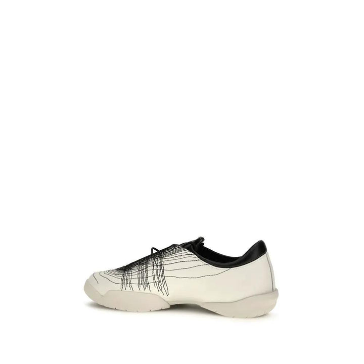 Y-3 Sample Sale | Y-3 Beige Calf Leather Bos Taurus Sneakers - | Designer outlet