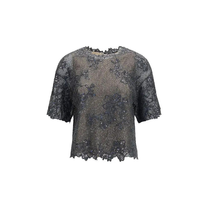 Brunello Cucinelli Sample Sale | Brunello Cucinelli Gray Mohair Blouse - | Designer outlet