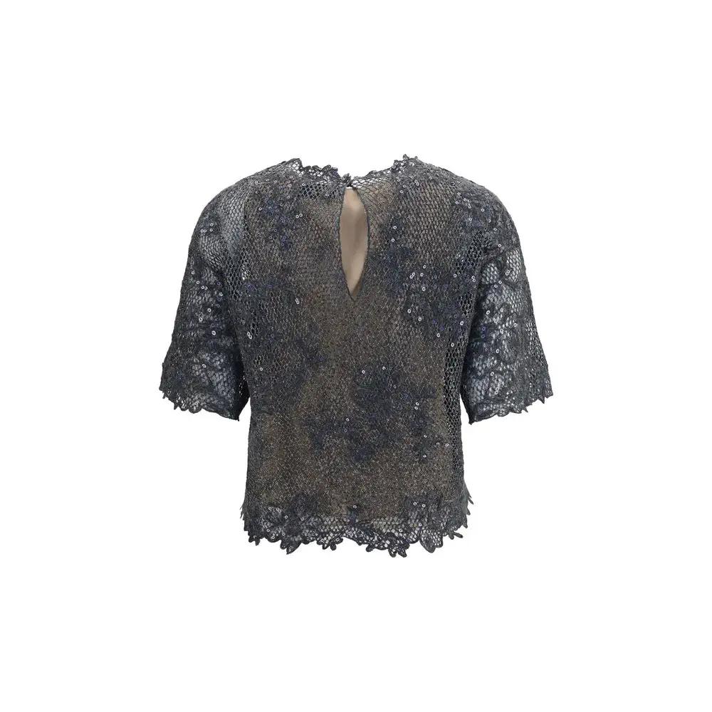 Brunello Cucinelli Sample Sale | Brunello Cucinelli Gray Mohair Blouse - | Designer outlet